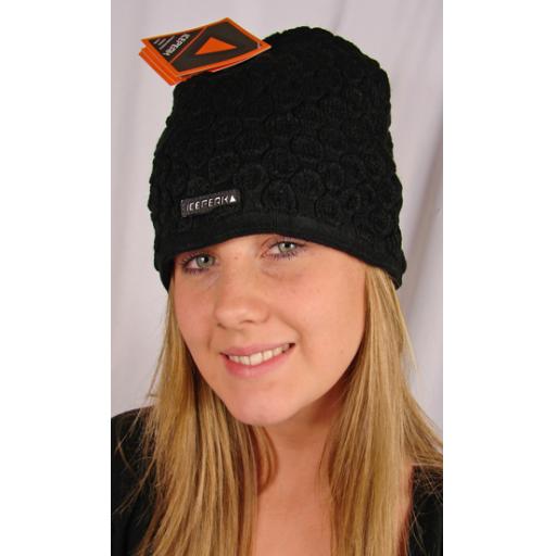 Ice Peak ski hat Acrylic/fleece mix Fleece black