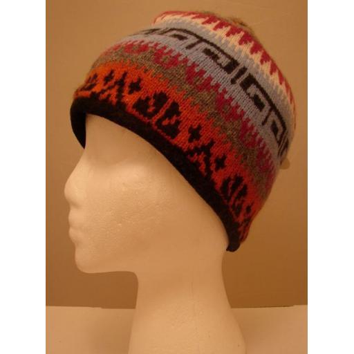 Multi pattern soft Beanie hat, double layer