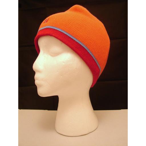 Burnt Orange HAT Warm and Soft Red 2 tone band Beanie