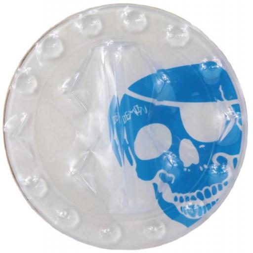 Demon Stomp pad SKULL for Snowboard (CLEAR STOMP WITH BLUE SKULL)