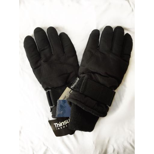 Unisex Manbi PISTE PLUS  Black Ski Gloves