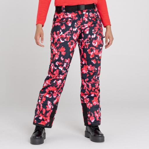 Womens Dare2b LIBERTY II LOLLIPOP RED BLOSSOM Ski Board Pant- REG LEG