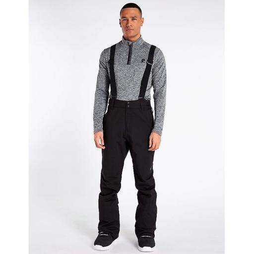 Mens Protest MIIKKA BLACK Ski Board Pant- with Braces - REG LEG