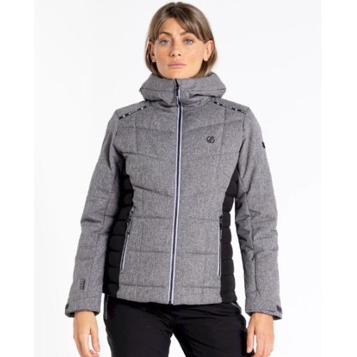 Womens Dare2b Expertise Charcoal Grey Marl Ski Board Jacket