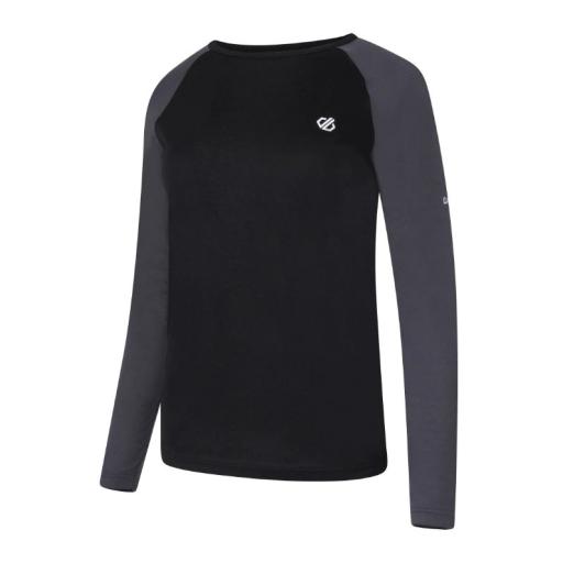 Dare2b Exchange II Black/Grey Women's Thermal Base Layer Long Sleeve Tee