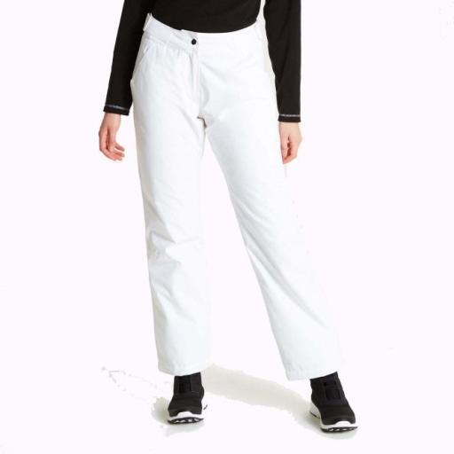 Womens Dare2b ROVE WHITE Ski Pants - SHORT LEG EXCLUSIVE