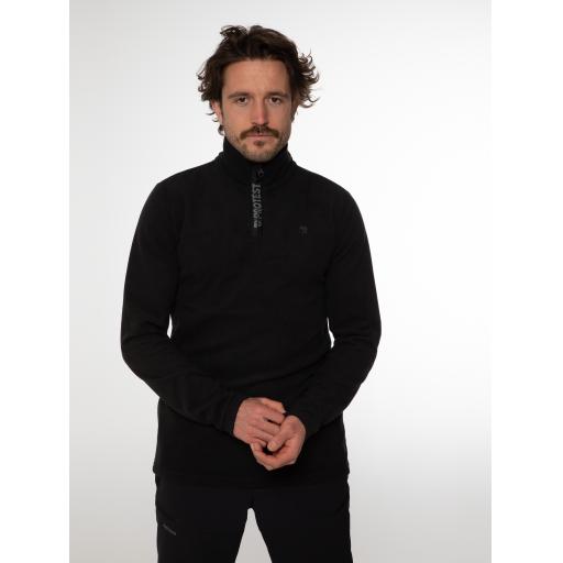 Protest Perfecto Fleece Top 1/4 Zip - Black