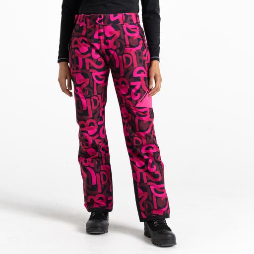 Womens Dare2b Pink/Black Graffiti ICE PANT Ski Board Pants Ladies - SHORT LEG EXCLUSIVE