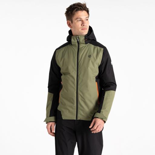 Mens Dare2b Precision II Ski Board Jacket Black Olivine Green