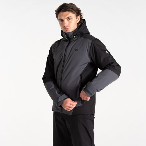 Mens Dare2b Precision II Ski Board Jacket Black Ebony Grey