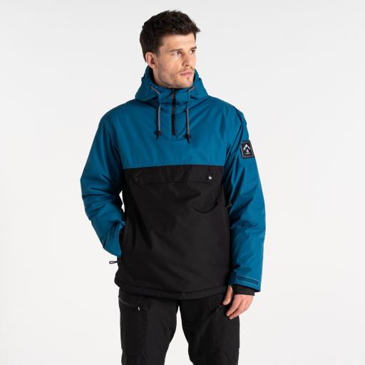 Mens Dare2b Freeride Ski Board Overhead Jacket Kingfisher Blue Black