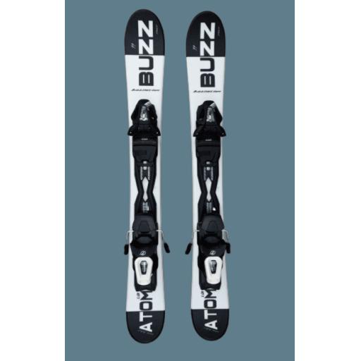 Buzz Noir-Blanc 99cms Snow Blade Ski Boards c/w Tyrolia Bindings - Low Stock