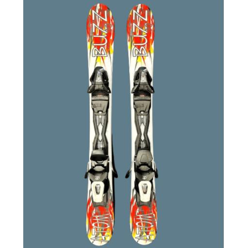 Buzz Fire White-Hot 99cms Snow Blade Ski Boards c/w Tyrolia Bindings - Low Stock