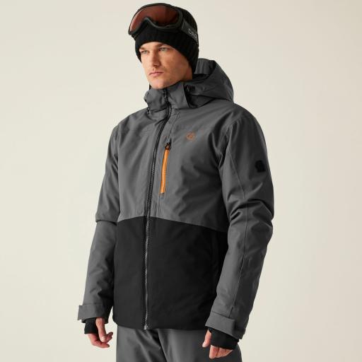 Mens Dare2b Edge Irongate Black Grey Jacket