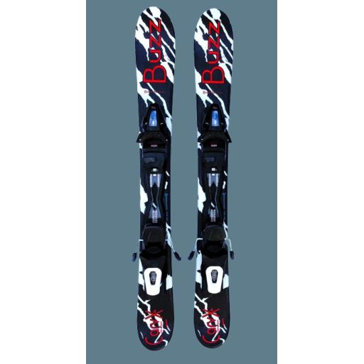 Buzz Carv-X Black-Red 99cms Snow Blade Ski Boards c/w Tyrolia Bindings - 2025/26 Just Arrived