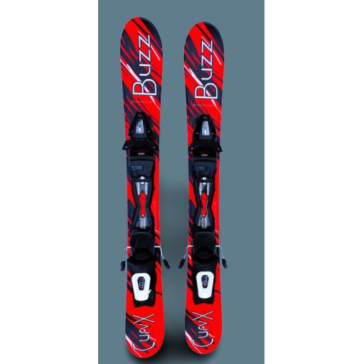 Buzz Curv-X  Red 99cms Snow Blade Ski Boards c/w Tyrolia Bindings - 2025/26 Just Arrived