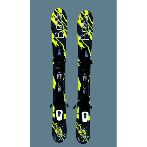 Buzz Carv-X  Graphite - Yellow 99cms Snow Blade Ski Boards c/w Tyrolia Bindings - 2025/26 Just Arrived