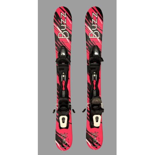 Buzz Curv- X  Magenta Pink 99cms Snow Blade Ski Boards c/w Tyrolia Bindings - 2025/26 Just Arrived