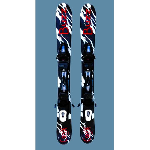 Buzz Carv-X Black-Red 99cms Snow Blade Ski Boards c/w Tyrolia Bindings - 2025/26 Just Arrived