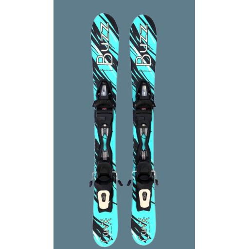 Buzz Curv-X  Turq 99cms Snow Blade Ski Boards c/w Tyrolia Bindings - 2025/26 Just Arrived
