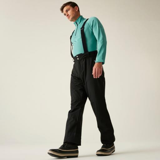 Dare2b ACHIEVE II BLACK Soft Shell Ski Pant- SHORT LEG