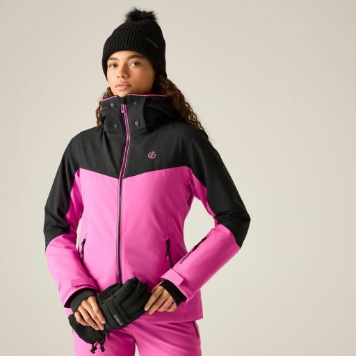 Dare2b Women's Flurry III Jacket Ski Board Jacket Ladies 22 - 30 UK Plus Size - Extreme Pink