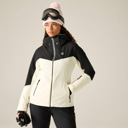 Dare2b Women's Flurry III Jacket Ski Board Jacket Ladies 22 - 30 UK Plus Size - Black-Egret